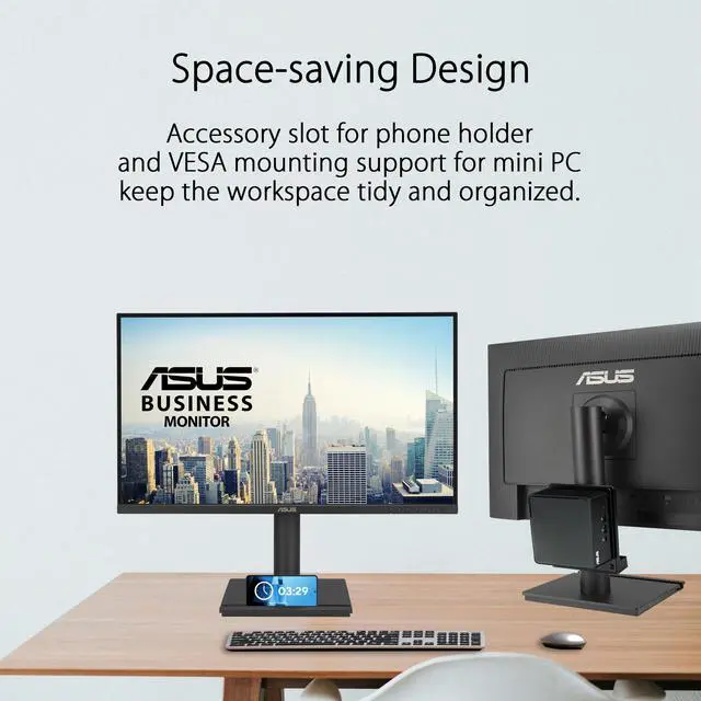 Alt view image 5 of 6 - 27" 1440P Business Monitor (BE27AQG) - QHD (2560x1440), IPS, 120Hz, Ergonomic Design, Speakers, Height Adjustable, Power Sync, Eye Care, VESA Wall Mountable, TAA Compliant
