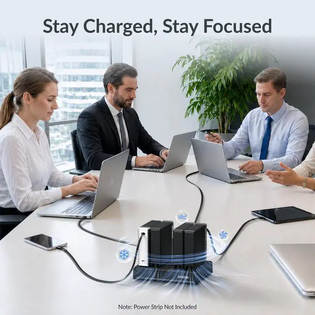 Alt view image 3 of 6 - 140W Retractable USB C Laptop Charger Block, 2-Port Computer Charger with Built-in 31.5in Cable, Fast GaN Charger for MacBook, iPad, iPhone 17/16 Series and Home Office Desk, Black
