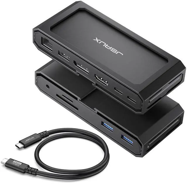Main image of 11 in 1 USB C Docking Station for Handheld Gaming, 8K HDMI and DisplayPort, 100W PD Pass Through, Gigabit Ethernet, USB C Data, 3 USB A, SD TF, 3.5mm Audio, Steam Deck, ROG Ally, MacBook-HB1101