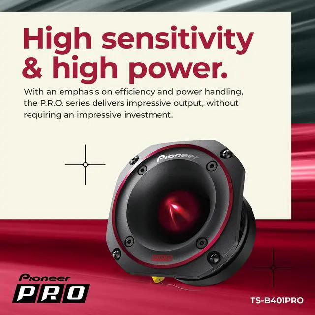 Alt view image 3 of 6 - P.R.O. Series TS-B401PRO 4" Car Tweeters 500W Max | Perfect for High-SPL Builds and Pro-Level Car Audio, Bullet Style Tweeter