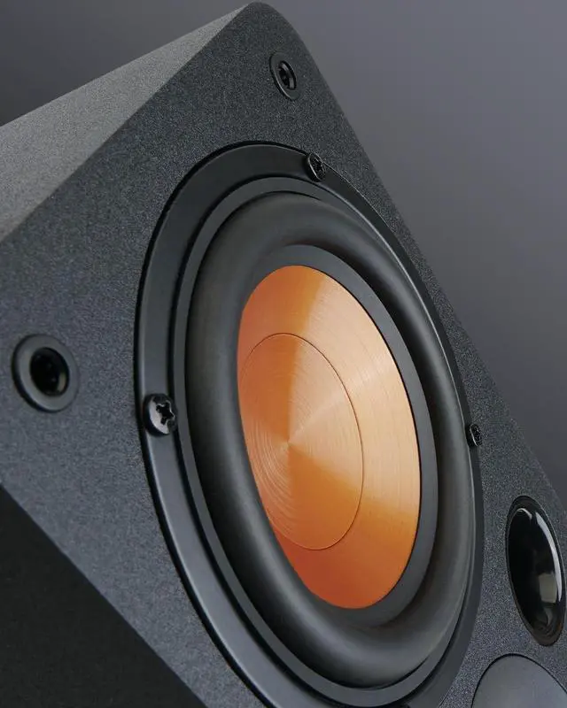 Alt view image 3 of 6 - Center Channel Speaker for Home Theater Surround Sound System | Silk-Dome Horn Tweeter, 5 inch Woofer, Gold-plated Terminals, Dual Bass Reflex Ports, Speaker Wires not Included