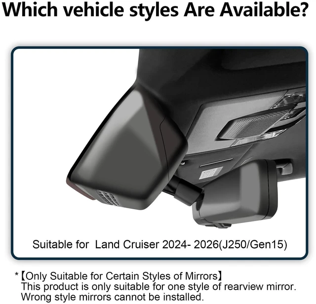 Alt view image 2 of 6 - Front 4K & Rear 1080p Dash Cam for Toyota Land Cruiser 2024-2026 | (J250/Gen15), Integrated OEM Look, UHD 2160P Video, App & WiFi, Easy to Install, GPS x1, 128GB Card