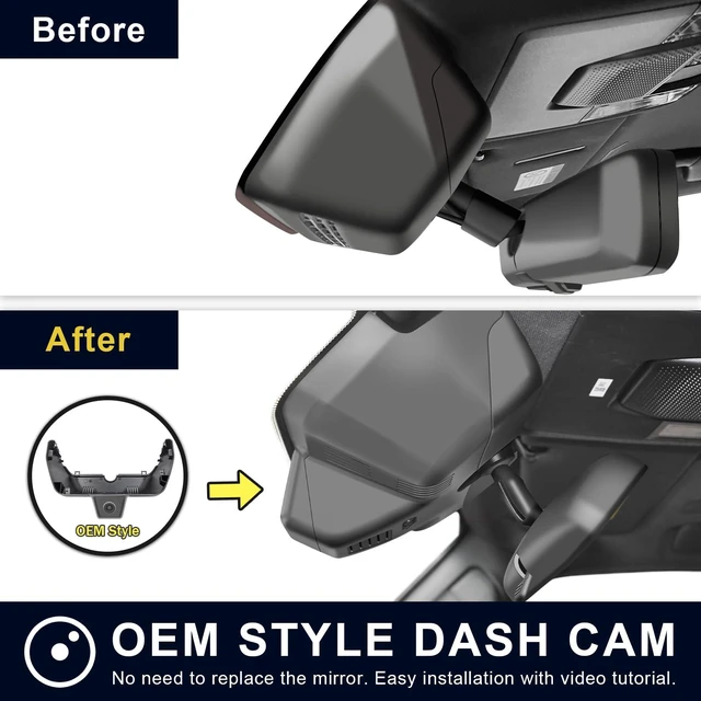Alt view image 5 of 6 - Front 4K & Rear 1080p Dash Cam for Toyota Land Cruiser 2024-2026 | (J250/Gen15), Integrated OEM Look, UHD 2160P Video, App & WiFi, Easy to Install, GPS x1, 128GB Card