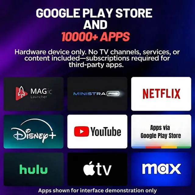 Alt view image 4 of 6 - MAG555 4K Streaming Media Player Google TV OS, Dual-Band Wi-Fi, 4K HDR, Voice-Control Remote Hardware Device Only