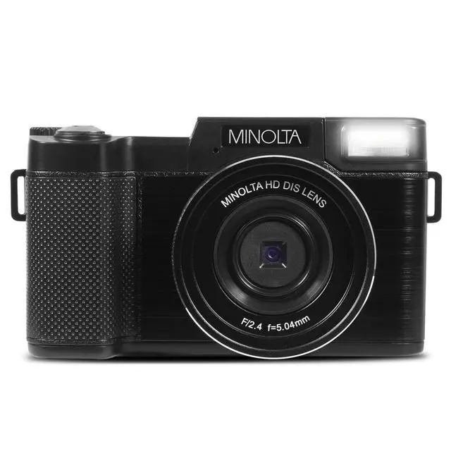 Alt view image 5 of 6 - 30MP Digital Camera 2.7K Ultra HD Video, 3-inch 180° LCD Screen, Face Detection, Anti-Shake, 9 Scene Modes, Photo Burst, Panorama, CMOS Sensor, 32GB Card (Black)