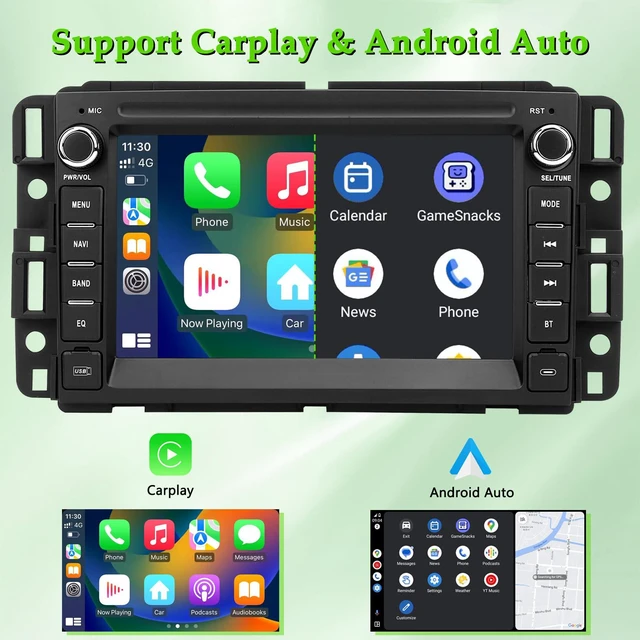 Alt view image 3 of 6 - Car Stereo Radio for Chevrolet Chevy Silverado Tahoe GMC Sierra Yukon | Android 12 with CarPlay Android Auto, Bluetooth GPS Navigation Touch Screen, 7 Inch IPS Screen, 2GB RAM + 64GB ROM