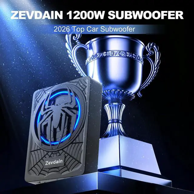Alt view image 2 of 6 - 1200w subwoofer,Under Seat Subwoofers with Amp(Class D MOSFET Amp) | Slim Under Seat Powered Car Subwoofer,Underseat Car Subwoofer and Amp Package,Truck Sub and Amp Combo(Blue LED)