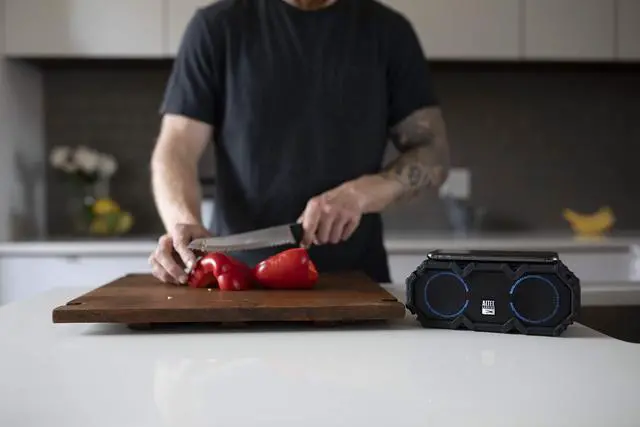 Alt view image 3 of 6 - LifeJacket Jolt - Waterproof Bluetooth Speaker, Durable & Portable Speaker with Qi Wireless Charging and Voice Assistant, Black w/Lights