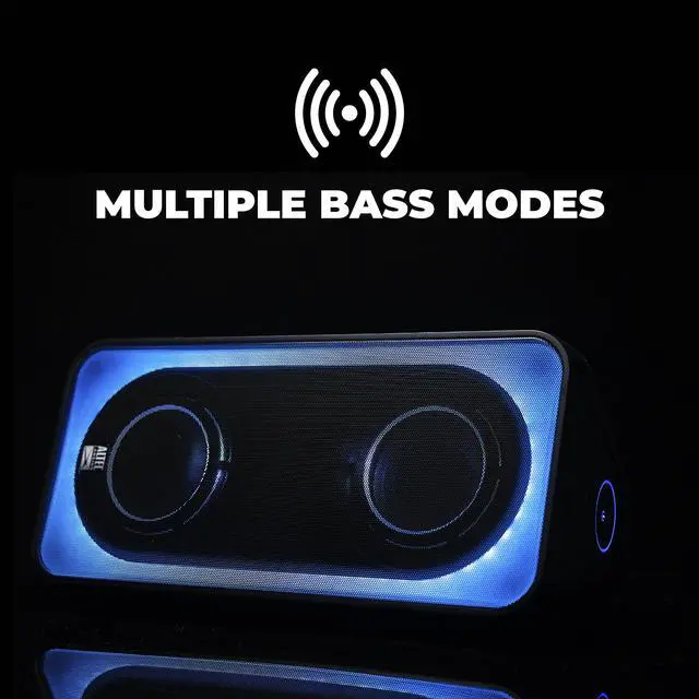 Alt view image 4 of 6 - Portable Bluetooth Speaker, 180W RMS, Deep Bass Subwoofer