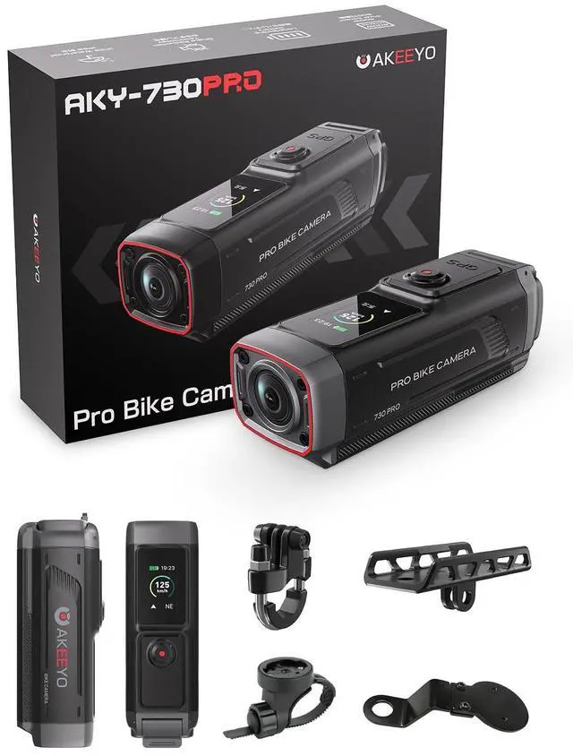 Main image of AKY-730Pro 4K Motorcycle/Bike Dash Cam,60FPS Action Camera with EIS Stabilization,1.14" Touchscreen, Built-in GPS, IP66 Waterproof, Up to 6 Hours of Battery Life,Loop Recording,Parking Monitor