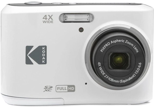 Alt view image 2 of 6 - Pixpro FZ45 Digital Camera Bundle, Includes: SanDisk 64GB SDXC Memory Card, Spare Batteries and Card Reader (4 Items) (White)
