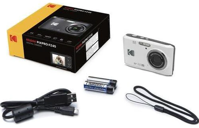 Alt view image 5 of 6 - Pixpro FZ45 Digital Camera Bundle, Includes: SanDisk 64GB SDXC Memory Card, Spare Batteries and Card Reader (4 Items) (White)