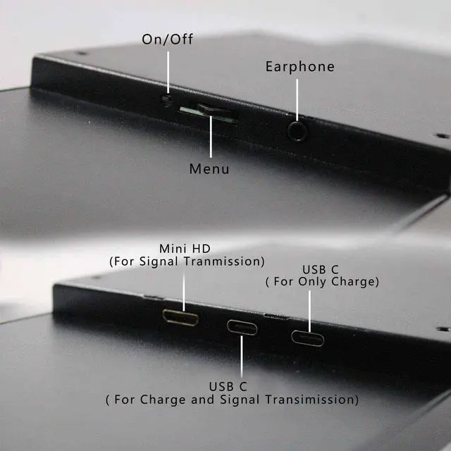 Alt view image 4 of 6 - 14.5'' 2560x720 2K IPS Monitor PC Case Screen Stretched Bar LCD | for Computer PC Case GPU CPU Secondary Display,Supports Type C Video Input