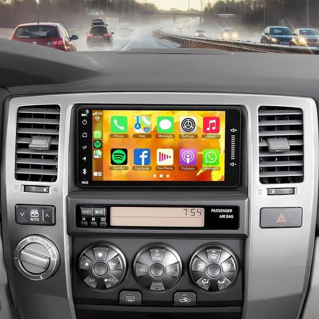 Main image of Car Stereo Radio for Toyota 4Runner 2003-2009, for Tundra 2003-2006, for Sequoia 2003-2007,Support Carplay& Android Auto, Bluetooth&Voice Control, Back-up Camera& Steering Wheel Control,GPS,FM Radio