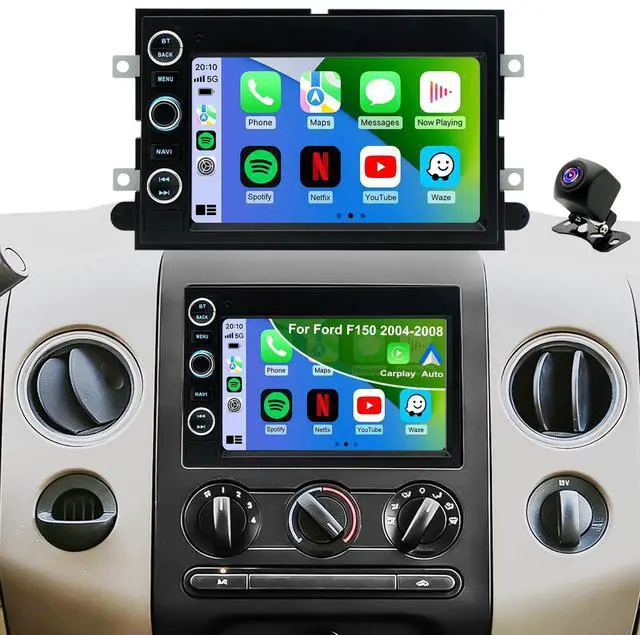 Main image of 5G WiFi Radio for Ford F-150 2004-2008, F250/F350 2006-2016, E150/E250/E350 2009-2014, Mustang 2005-2009, Fusion Edge Expedition Explorer Taurus 7" Touchscreen Stereo Apple Carplay Android Auto GPS