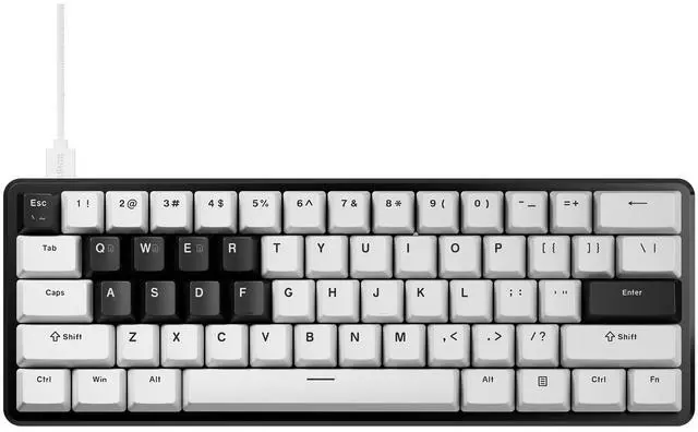 Main image of PCMK3HE Gaming Keyboard, 60%, ANSI, White | Compact 60% Hall Effect gaming keyboard designed for fast response, precise control, and competitive gameplay