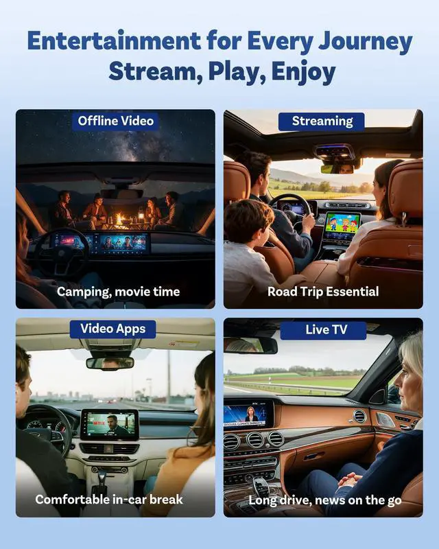 Alt view image 6 of 6 - 2026 Play2Video Ultra Magic AI Box Car Streaming Devices, Wireless CarPlay Android Auto Video Adapter 3 in 1 Built-in Netflix/YouTube Android 12 System