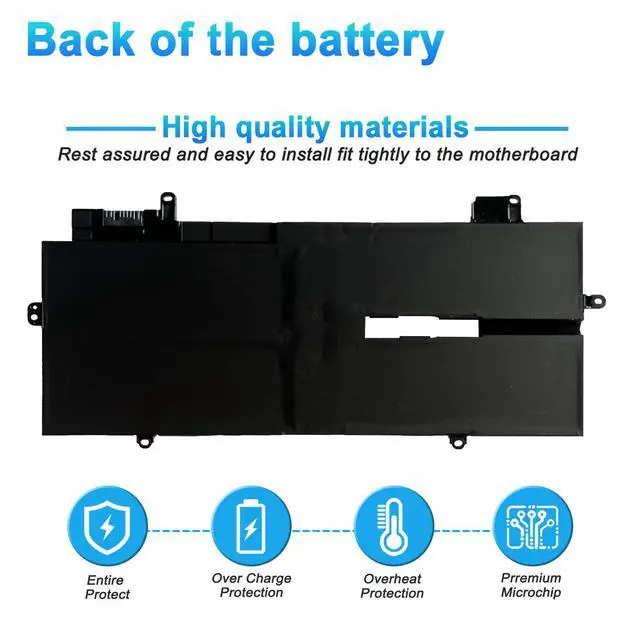 Alt view image 4 of 6 - L20C4P71 L20M4P71 Battery for Lenovo ThinkPad X1 Carbon 9th 10th 11th Gen | X1 Yoga 6th 7th 8th Gen 2021 Series SB10T83216 SB10T83217 5B10W13974 5B10W13975 L20L4P71 L20D4P71 15.44V 57Wh 3695mAh