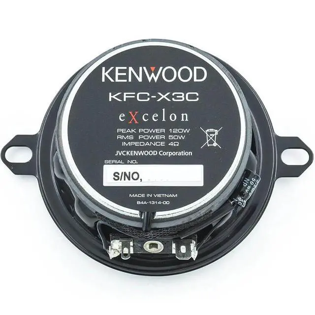 Alt view image 6 of 6 - eXcelon KFC-X3C 3.5-Inch Mid Range Car Speaker with Silk Balanced Dome Tweeters for Chrysler/Toyota/Others, 120 Watts Max Power (Pair)