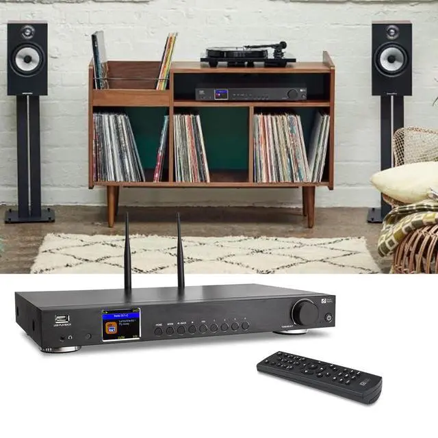Alt view image 6 of 6 - Ocean Digital WR-50 Internet Radio Tuner Component Wi-Fi, Ethernet LAN, Podcasts, Stereo Outputs to Connect Hi-Fi System, Bluetooth Receiver, USB Playback, Remote Control, 2.4" Color Display