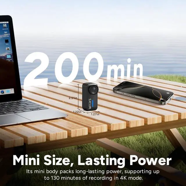 Alt view image 2 of 6 - C110Plus,4K Underwater Body Camera,Wearable POV Camera,Action cam | 170° Wide Angle,3H recording, F1.8 Aperture, 6-Axis Stabilization