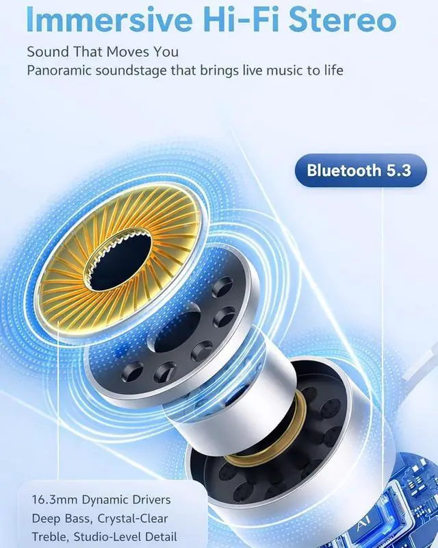 Alt view image 2 of 5 - Gaming Wireless Earbuds, Low Latency Bluetooth 5.3, Deep Bass, RGB Light, Clear Calls, IPX4, for Gamer Mobile Game Music Sports