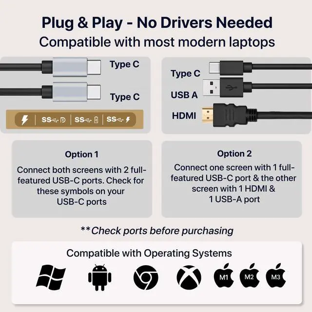 Alt view image 4 of 6 - 15.6" Dual Laptop Screen Extender - Laptop Bag & Cleaning Kit Included - FHD 1080P IPS - Detachable & Adjustable Monitor Extender - with Speakers - Compatible with Mac/Android/Win