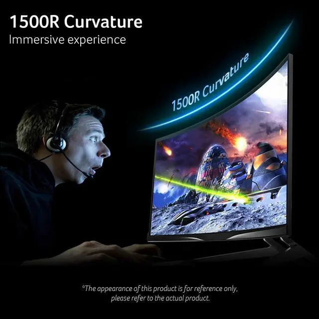 Alt view image 6 of 6 - Nitro 31.5 Gaming Monitor | Full HD 1920 x 1080 | 1500R 16:9 Curved | AMD FreeSync Premium | 240Hz Refresh Rate | 1ms (VRB) | 1 x Display Port 1.4 & 2 x HDMI 2.1 Ports | ED320Q W0biip