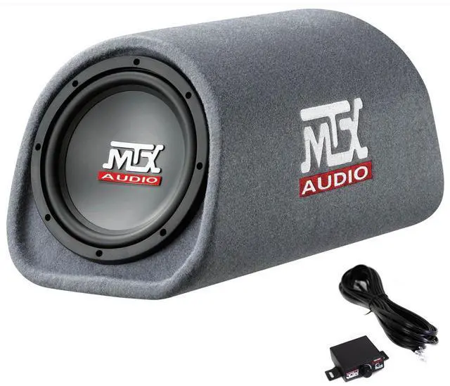 Main image of Audio RT8PT 8 Inch 240 Watt Car Loaded Universal Powered High Performance Amplified Tube Box Vented Subwoofer Enclosure, RCA Connectivity