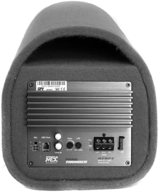 Alt view image 4 of 6 - Audio RT8PT 8 Inch 240 Watt Car Loaded Universal Powered High Performance Amplified Tube Box Vented Subwoofer Enclosure, RCA Connectivity