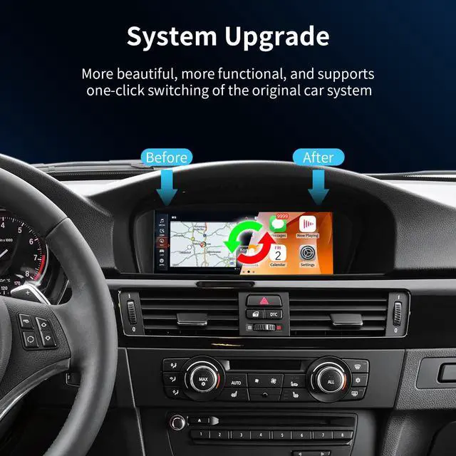 Alt view image 4 of 6 - Wireless CarPlay/Android Auto 8.9 Inch Touchscreen for BMW 3 Series E90/E91/E92/E93, 5 Series E60/E61/M5 (2005-2008) with CCC System, Car Radio Receiver, Multimedia, Bluetooth, Car Stereo