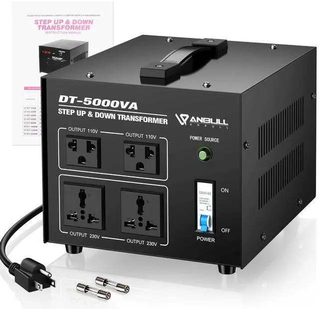 Main image of Voltage Converter 5000 Watt Voltage Transformer(110V to 230V,230V to 110V) | Heavy Duty Transformer,Circuit Breaker Protection,(110V to 230V,230V to 110V)for Global Household Appliances