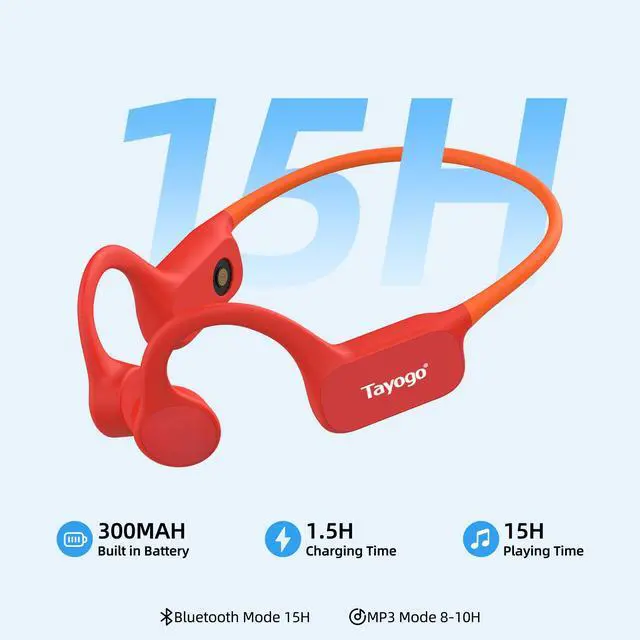 Alt view image 4 of 6 - Swimming Headphones Bone Conduction Open Ear Swim with Your Stream APP | IPX8 Waterproof, Bluetooth 5.4, FM Radio, No Need to Download Music, Support Spotify, Waterproof Mic, Open-Ear Design