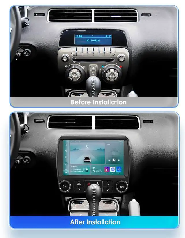 Alt view image 2 of 6 - 2GB+64GB Android 14 Car Stereo for Chevrolet Chevy Camaro 2010 2011 2012 2013 2014 2015 Wireless Carplay | Android Auto WiFi GPS Navigation Bluetooth 5.0 FM,SWC, Car Tablet