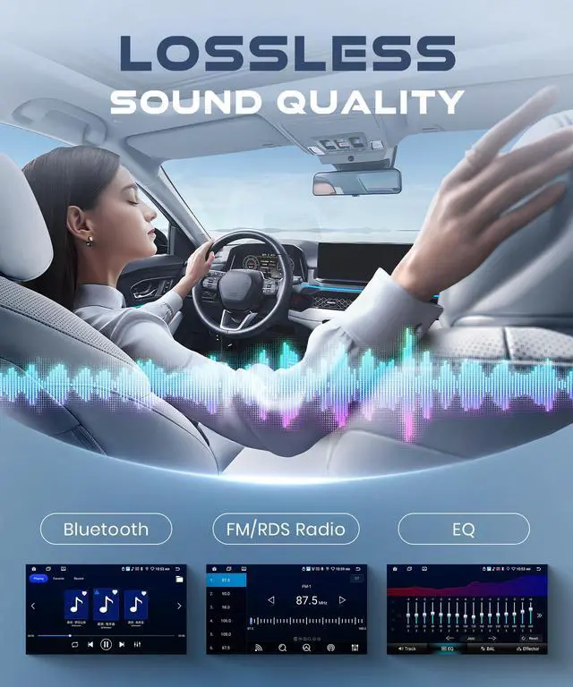 Alt view image 5 of 6 - 4G+64G Android Car Radio for Volkswagen VW Beetle 2004-2010 with Wireless Carplay Android Auto, 9'' Touchscreen Head Unit GPS Navigation/Bluetooth 5.0/5G-WiFi/FM/EQ-32 AHD Backup Camera SWC