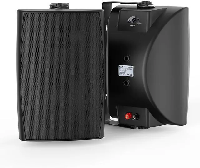Main image of 5.25 Inches 300 Watts Outdoor Bluetooth Speakers, Bluetooth 5.3,TWS Stereo Paring,Wall Mount Speaker System Waterproof Suitable for Patio Home Poolside Deck Backyard (Pair, Black)