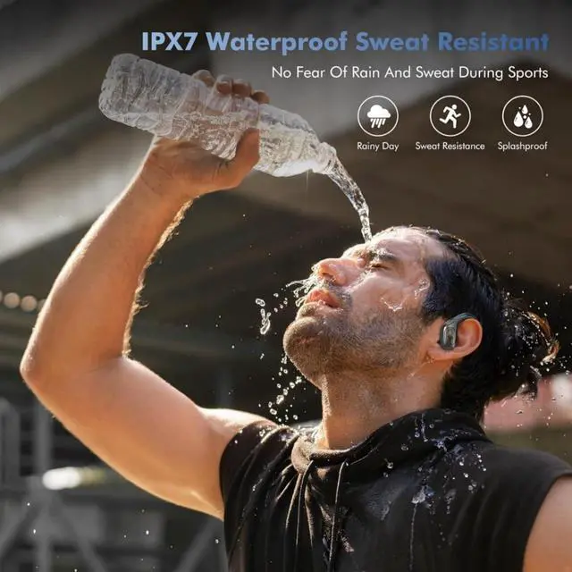 Alt view image 6 of 6 - Wireless Earbuds, Sports Bluetooth Headphones, 75Hrs Playtime Ear Buds with LED Power Display, Noise Canceling Headset, IPX7 Waterproof Earphones for Workout/Running