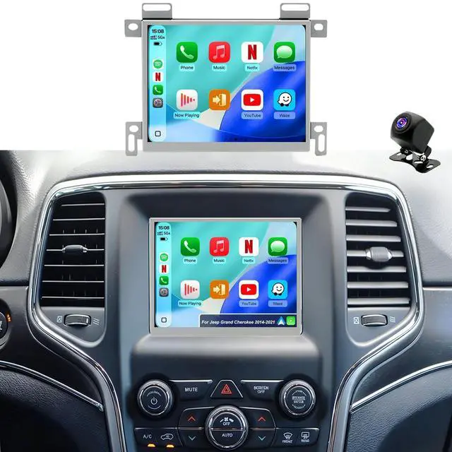 Main image of 5GWifi Upgrade Radio for Jeep Grand Cherokee 2014-2021, Dodge RAM 1500 2500 2013-2018, Challenger 2015-2023, Gladiator Wrangler JL Touch Screen Stereo Carplay Android Auto GPS(Only Fit 8.4inch Screen)