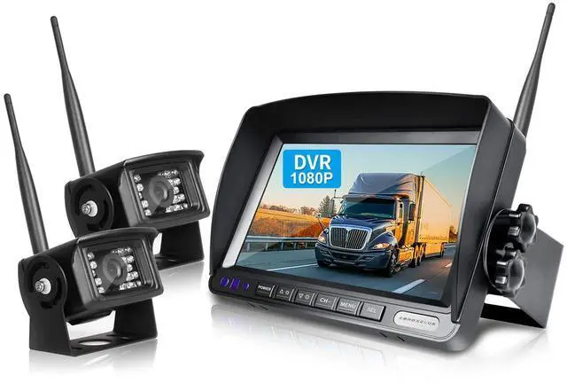 Main image of 1080P FHD Digital Wireless Backup Camera System Kit for RV/Truck/Trailer/Van/Bus,Night Vision,7inch HD LCD Monitor,IP69 Waterproof Rear View Camera No Interference Record-HW02-M