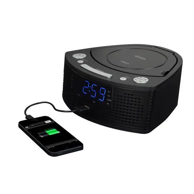Alt view image 2 of 5 - ® Stereo Compact Disc Player with AM/FM Digital Dual Alarm Clock Radio