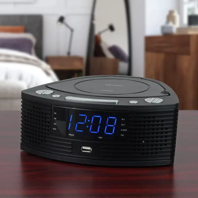 Alt view image 4 of 5 - ® Stereo Compact Disc Player with AM/FM Digital Dual Alarm Clock Radio