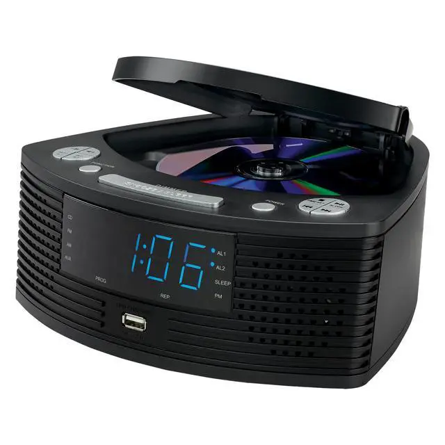 Alt view image 5 of 5 - ® Stereo Compact Disc Player with AM/FM Digital Dual Alarm Clock Radio
