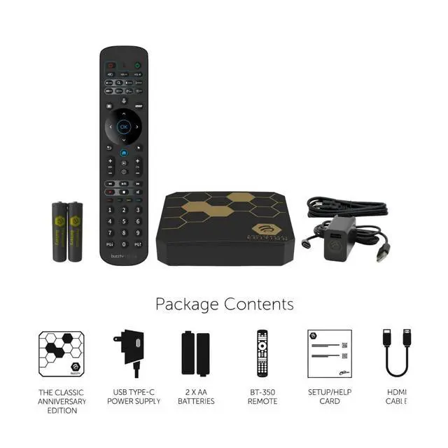 Alt view image 6 of 6 - Classic Anniversary Edition 4K Media Device with 4GB RAM, 64GB Storage, BT-350 Voice Remote, Dual Antennas, Gigabit LAN, USB-C Port, and Wi-Fi 6 | 4GB RAM, 64GB Storage, BT-350 Voice Remote, Dual Ante