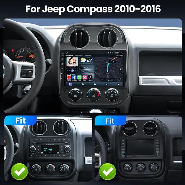 Alt view image 2 of 6 - 5GWi-Fi Car Radio Stereo for Jeep Patriot Compass 2010-2016: 1280 * 800HD (Online Upgrade OTA System) Built-in Carplay Andriod Auto, FM Bluetooth5.0 with GPS Navigation Backup Camera&SWC 2+32G