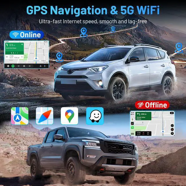 Alt view image 5 of 6 - 5GWi-Fi Car Radio Stereo for Jeep Patriot Compass 2010-2016: 1280 * 800HD (Online Upgrade OTA System) Built-in Carplay Andriod Auto, FM Bluetooth5.0 with GPS Navigation Backup Camera&SWC 2+32G