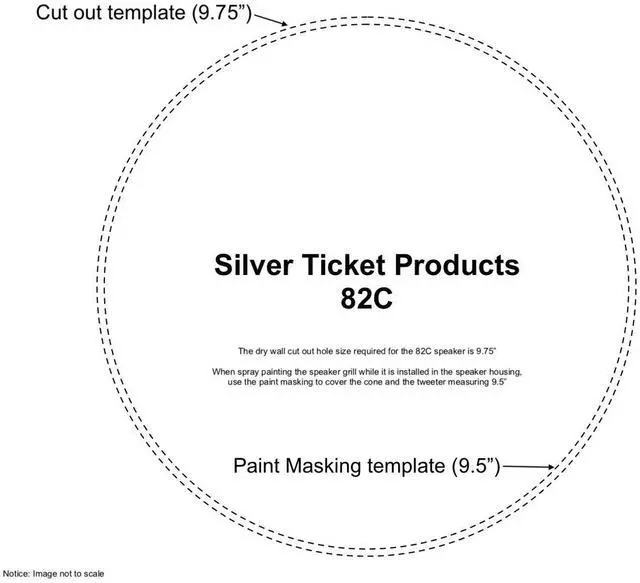 Alt view image 2 of 6 - 82C Silver Ticket in-Ceiling Speaker with Pivoting Tweeter (8 Inch in-Ceiling) 1 Piece, 11 inch Overall Size