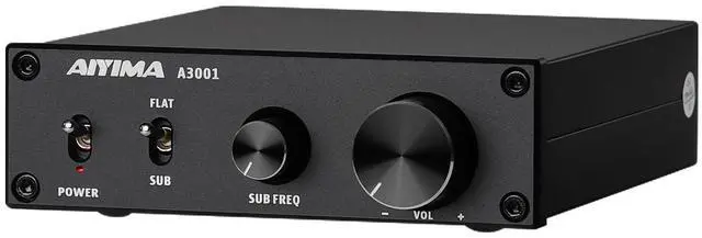 Main image of A3001 Mini Mono Amp 300W Subwoofer Amplifier TPA3255 Class D Amp with Full-Frequency & Sub Bass Home Audio Speaker amp+ DC36V 6A Power Adapter | FLAT & SUB Bass Modes, Passive Speaker & Active Sub Out
