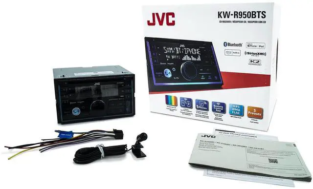Alt view image 6 of 6 - KW-R950BTS Bluetooth Car Stereo Receiver with USB Port LCD Display - AM/FM Radio - MP3 Player - Double DIN 13-Band EQ (Black)