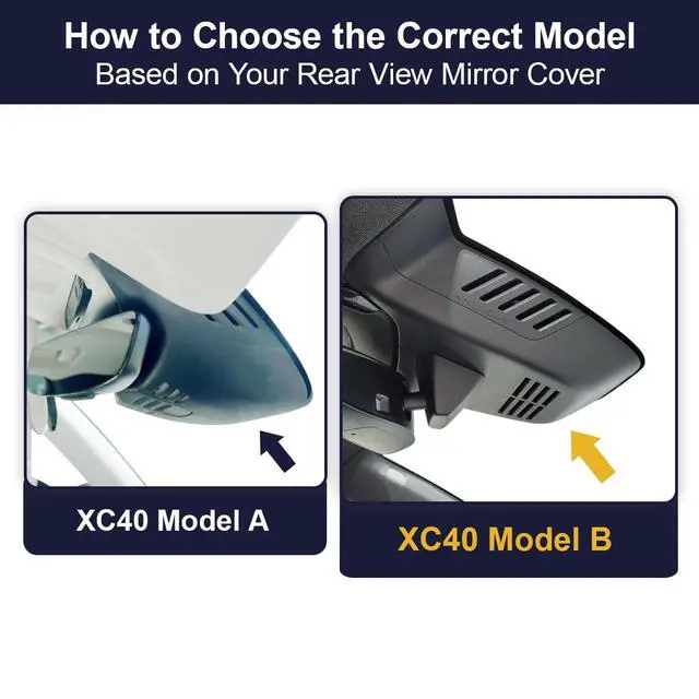 Alt view image 2 of 6 - 4K Dash Cam Suitable for Volvo XC40 & XC40 Recharge B4 B5 T4 T5 P8 (Model B), Integrated OEM Look, Ultra HD 2160P Video, Loop Recording, Built-in WiFi & APP, G-Sensor, Plug&Play, 64GB Card