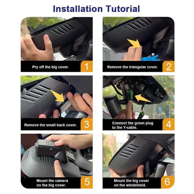 Alt view image 6 of 6 - 4K Dash Cam Suitable for Volvo V90 XC60 S90 2022-2026 B5 B6 T8 (Model B), OEM Factory Look, 2160P UHD Video, Built-in WiFi & APP, Loop Recording, G-Sensor, Easy to Install, 64GB Card